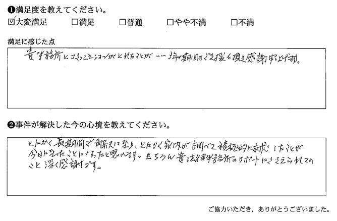 3年の裁判のご支援を頂き感謝申し上げます